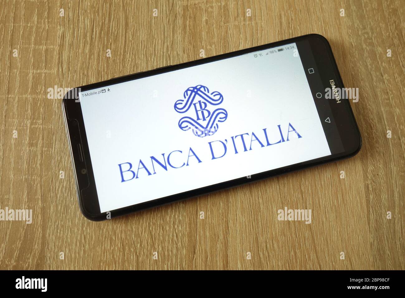 Banca d`Italia Logo auf dem Smartphone angezeigt Stockfoto